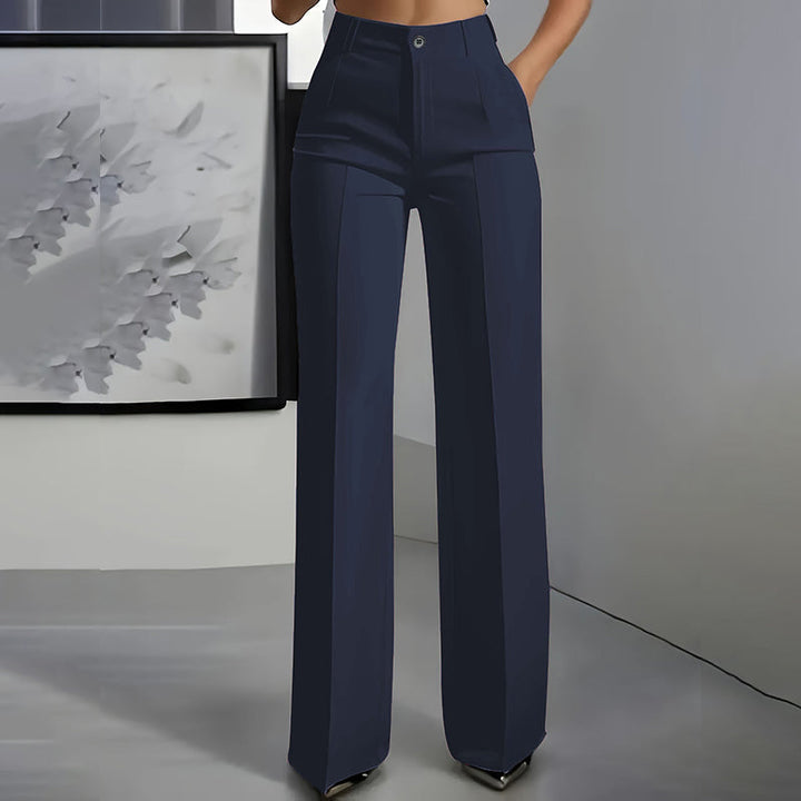 Solo quedan 3 días: ¡50 % de descuento! Pantalones de traje de mujer de cintura alta