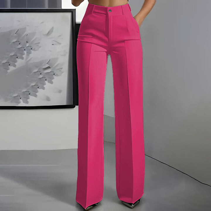 Solo quedan 3 días: ¡50 % de descuento! Pantalones de traje de mujer de cintura alta