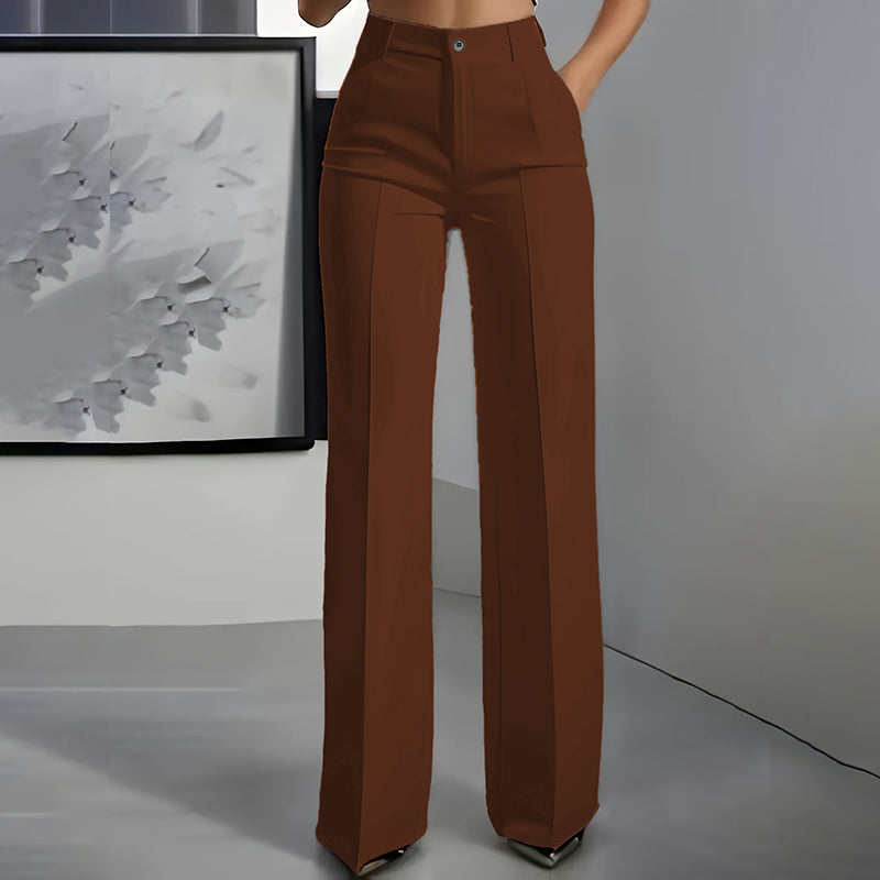 Solo quedan 3 días: ¡50 % de descuento! Pantalones de traje de mujer de cintura alta