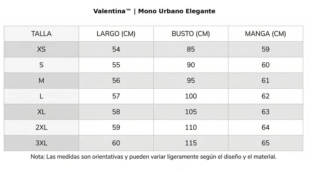 Valentina™ | Mono Urbano Elegante